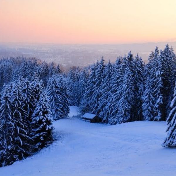 Winterbild, Schnee, Berge, Bad Tölz